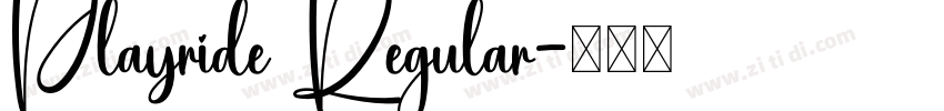 Playride Regular字体转换
